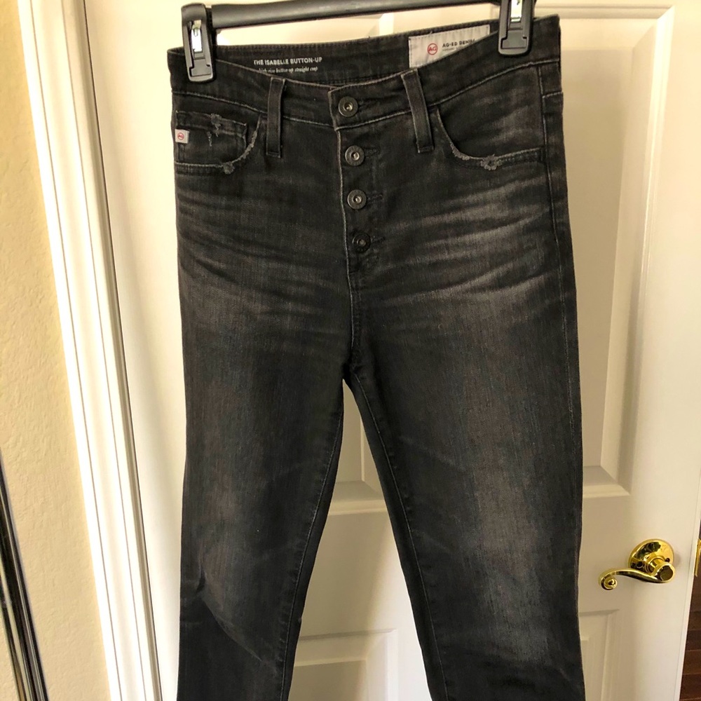 AG Gray Isabelle Button Up Jeans